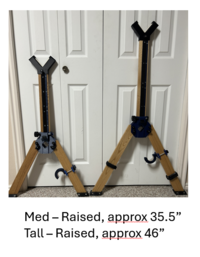 Cross Sticks at highest adjustment