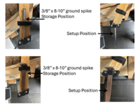 Sitting Cross Sticks - Rack and Pinion Adjustable